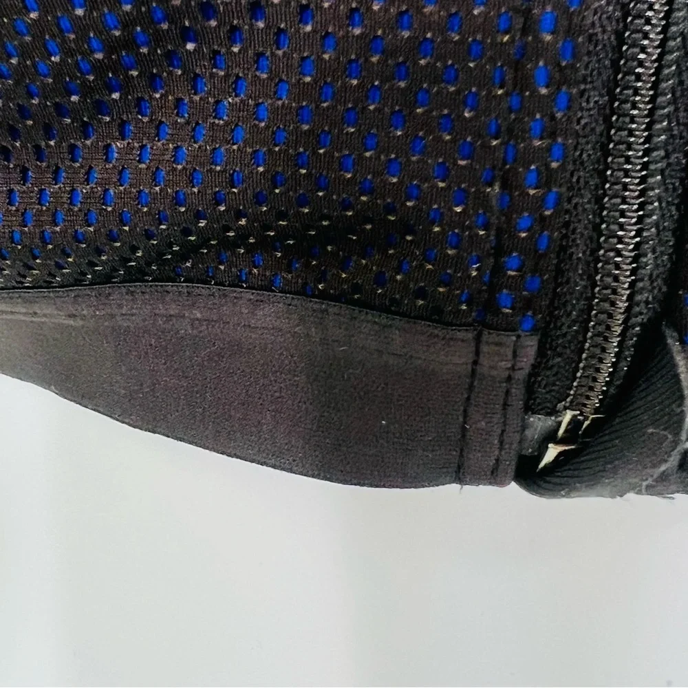 VICTORA’S SECRET X SPORT Blue Black Racerback Underwire Zip Front Sports… - Picture 12 of 14